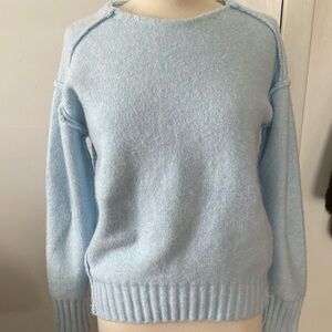 We the Free/Free People Light Blue Pullover Oversized Sweater Xsmall Butter Soft